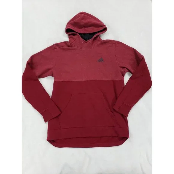 Adidas Hoodie Red M/L Adult Activewear Gym Casual Hoodie Kangaroo Pocket Warm - Picture 1 of 10